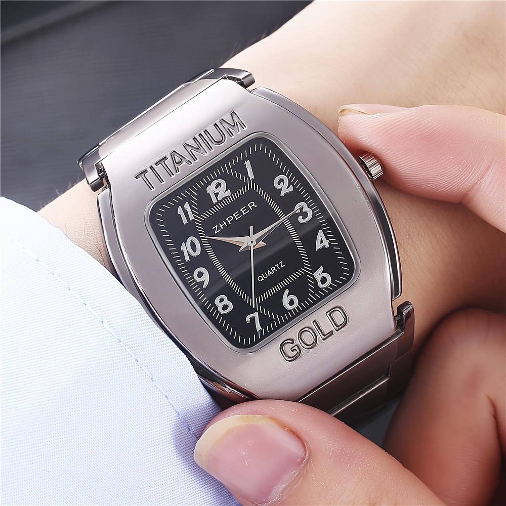 Men's 2pcs Luxury Watch & Necklace Set, Casual Style